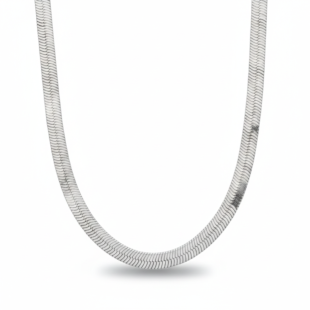Silver herringbone chain 6mm made of 925 sterling silver