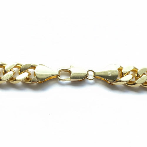 Gold Cuban Chain and Bracelet Set