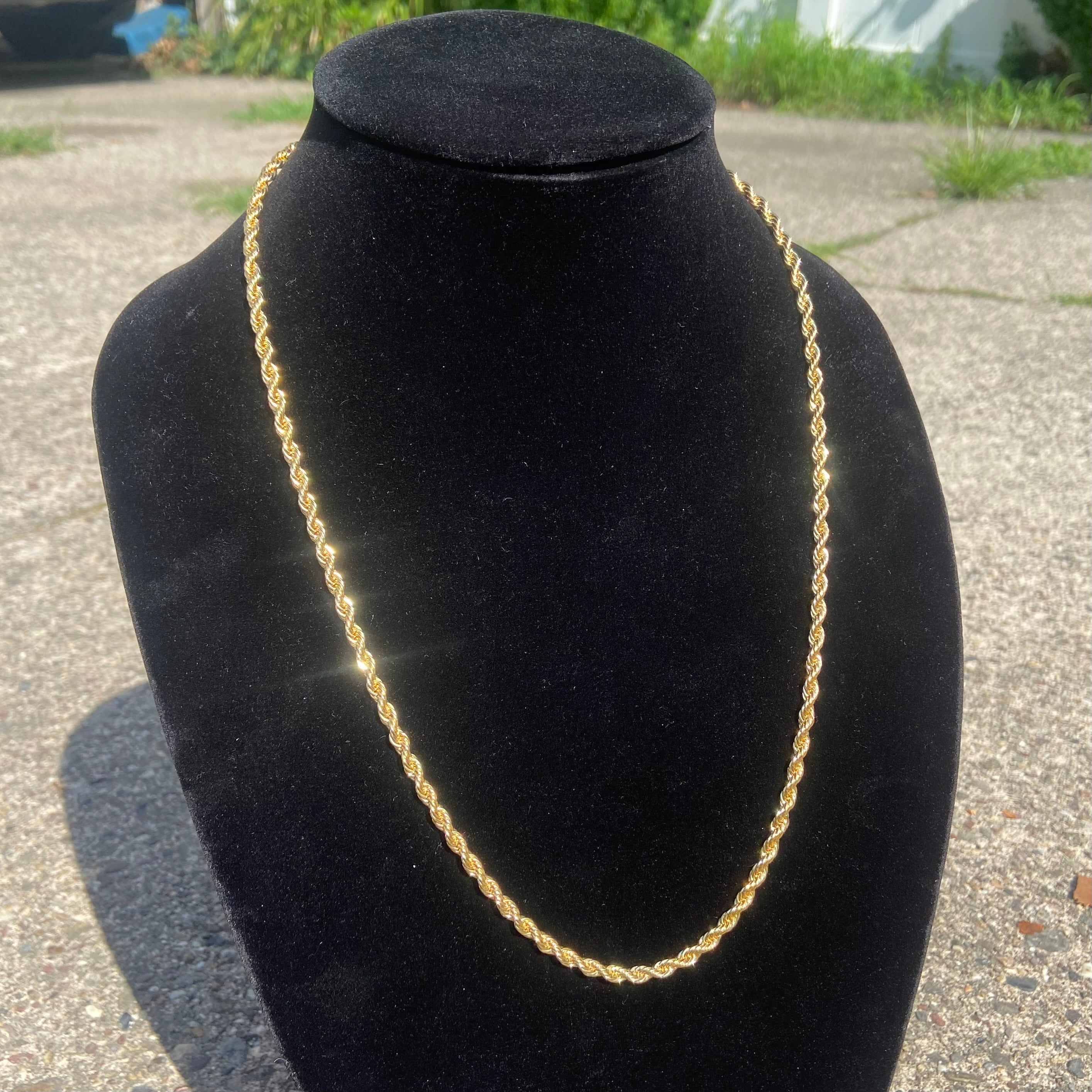 Gold Rope Chain 24in 4mm