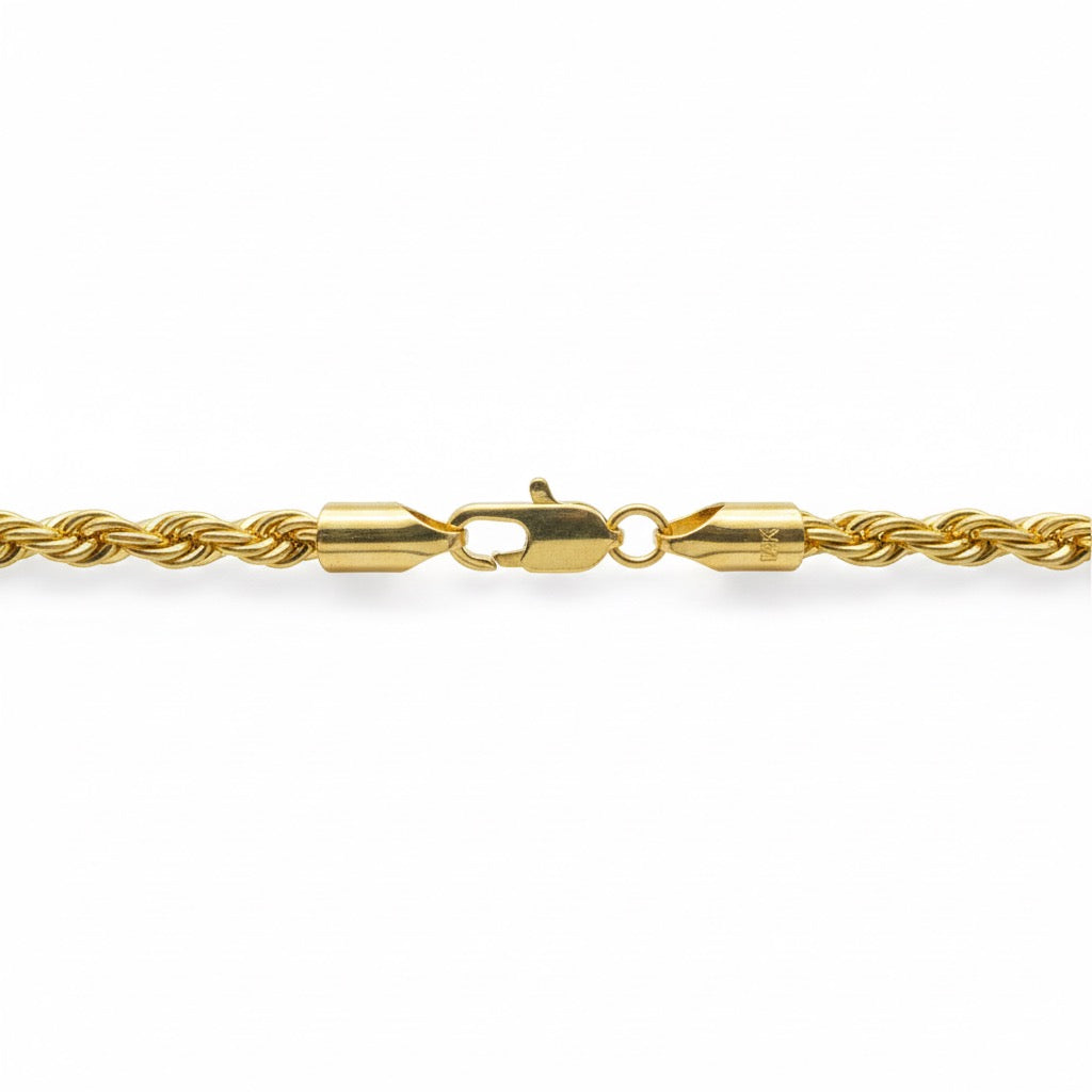 Gold Rope Chain 24in 4mm