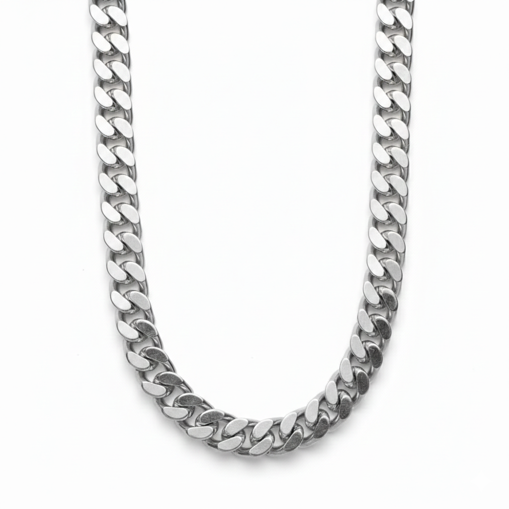 Silver Cuban link chain 5mm made of 925 sterling silver